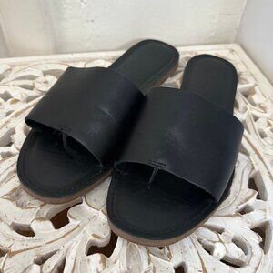 Madewell The Boardwalk Post Slide Sandal black Size 7